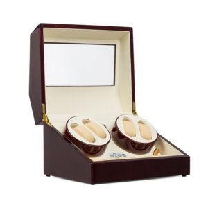 Klarstein Old Marshall, naťahovač na hodinky, pohyblivá vitrína, 10 hodiniek, hnedý