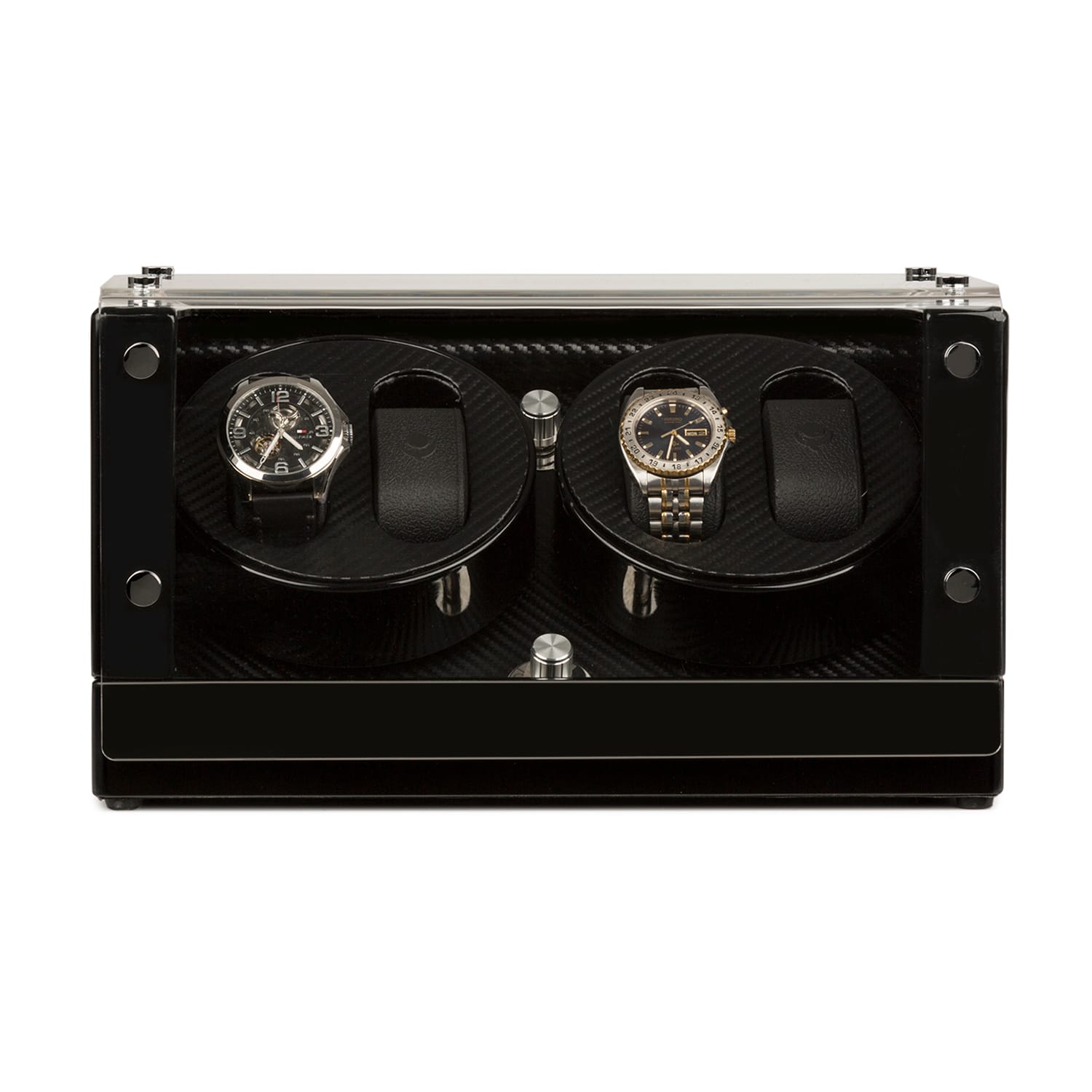 Klarstein CA2PM, naťahovač na hodinky, 4 hodiniek, karbónový vzhľad – Obrázok 2