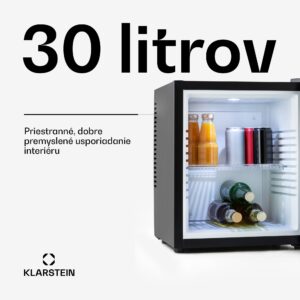 Klarstein MKS-11, chladnička, 30 l, 25 dB, čierna