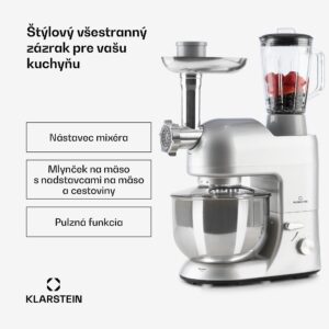 Klarstein Lucia, kuchynský robot, mixér, mlynček na mäso, 1800 W