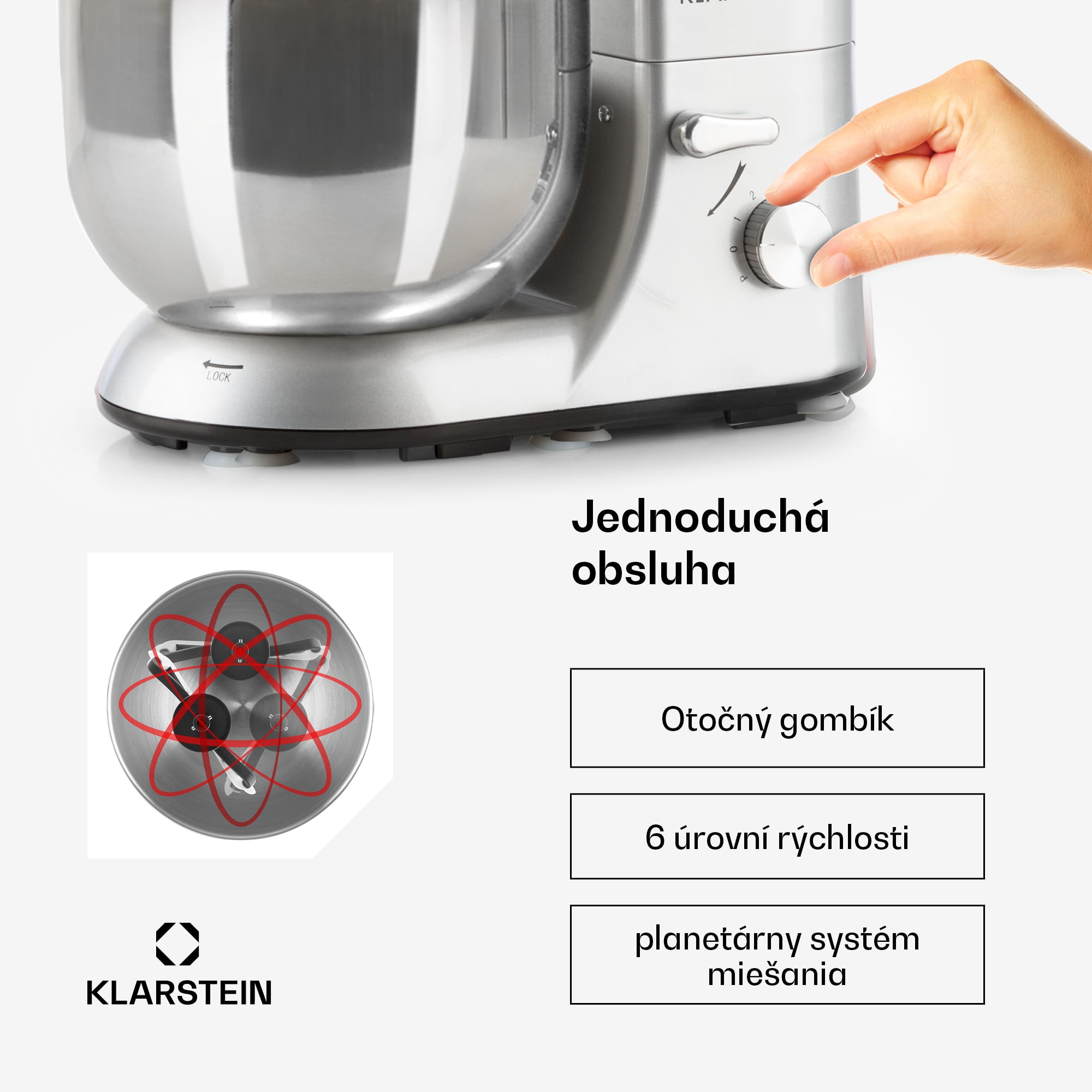 Klarstein Lucia, kuchynský robot, mixér, mlynček na mäso, 1800 W – Obrázok 4