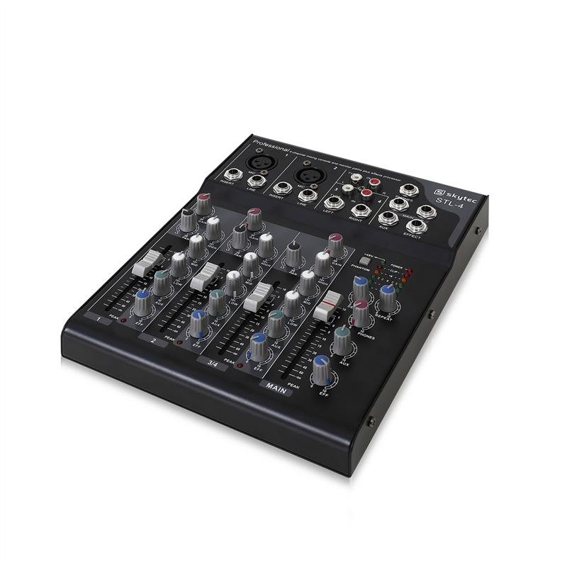 Skytec STL-4 4-kanálový mixážny pult Studio PA Delay-efekt – Obrázok 3