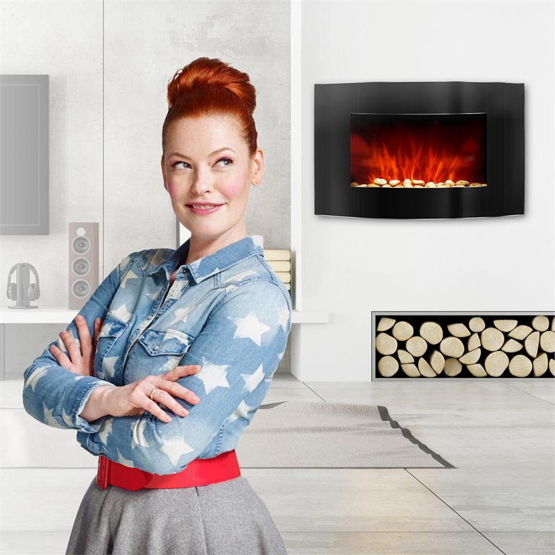 Klarstein Lausanne, elektrický krb, 1000/2000 W, LED, diaľkové ovládanie – Obrázok 2