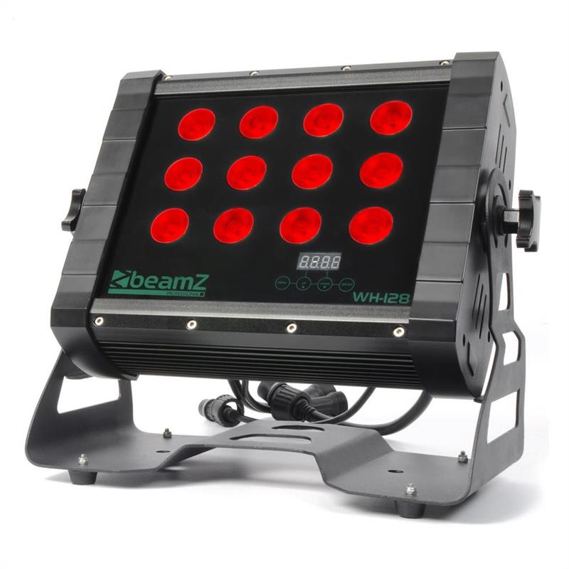 Beamz WH128 Wall Washer, 12 x 8W, čierna, Wall Washer, štvorité LED, IP65, DMX – Obrázok 2