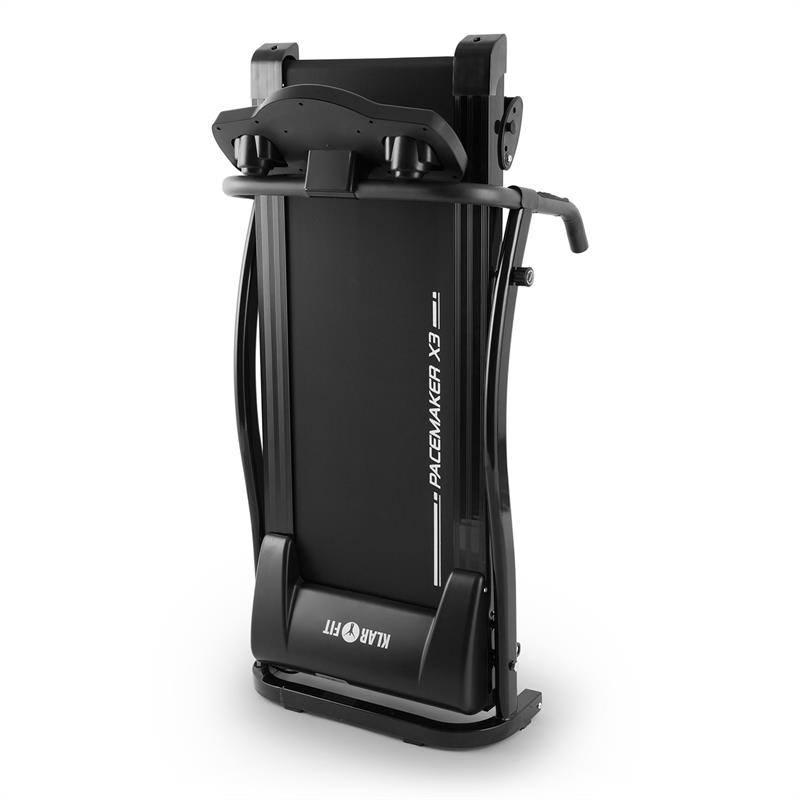 KLARFIT Pacemaker X3, bežecký pás, 1,5 HP, 12 km/h, merač pulzu, 3 uhly stúpania – Obrázok 3