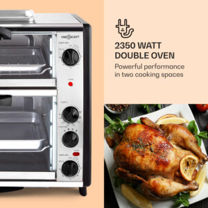 OneConcept All-You-Can-Eat, dvojitá minirúra s grilovaciou platňou, 42 l, 2350 W