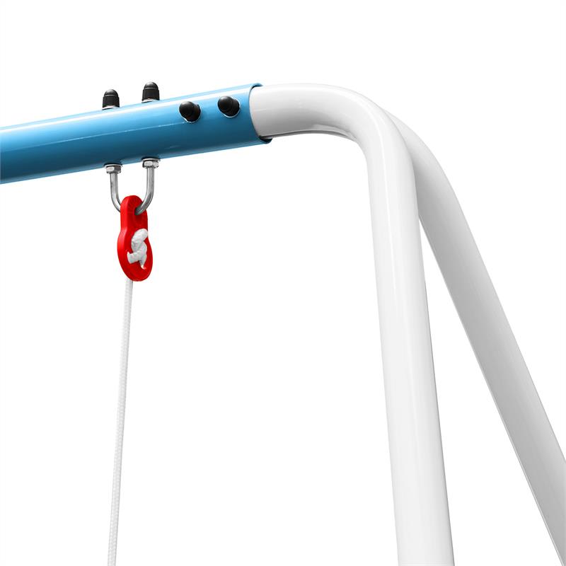 KLARFIT Miri, modrá, detská hojdačka s oceľovou konštrukciou, určená do záhrady – Obrázok 3