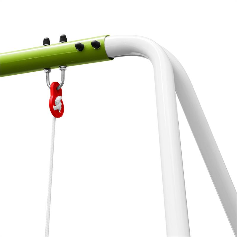 KLARFIT Miri, zelená, detská hojdačka s oceľovou konštrukciou, určená do záhrady – Obrázok 5