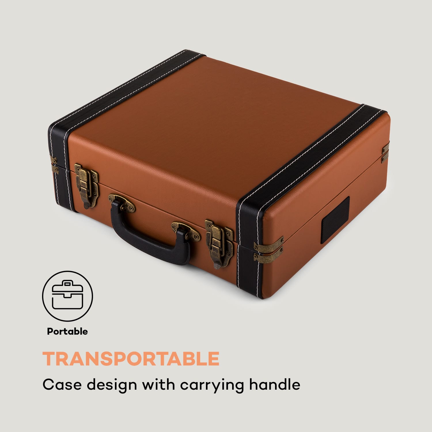 Auna Jerry Lee, retro gramofón, LP, USB, hnedý – Obrázok 3