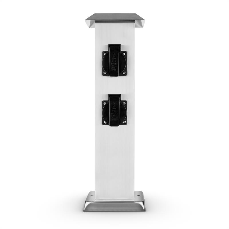 DURAMAXX Plug 4 Play záhradná zásuvka stĺpik 4 zásuvky nehrdzavejúca oceľ – Obrázok 2