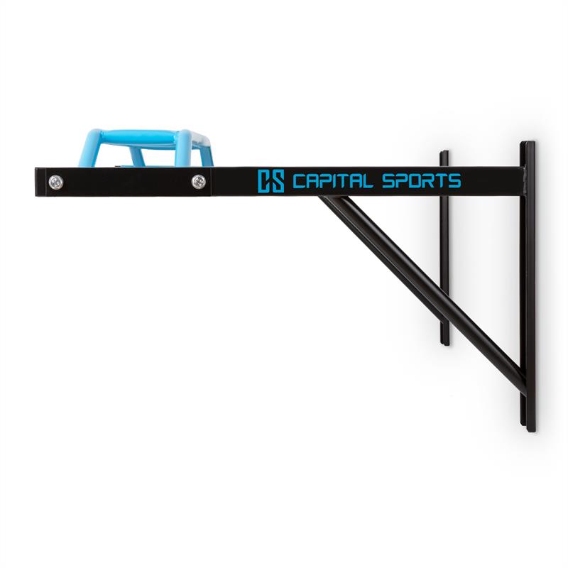 Capital Sports Master Grip, multiúchopová hrazda na posilňovanie, oceľ, nástenná montáž, 120kg – Obrázok 3