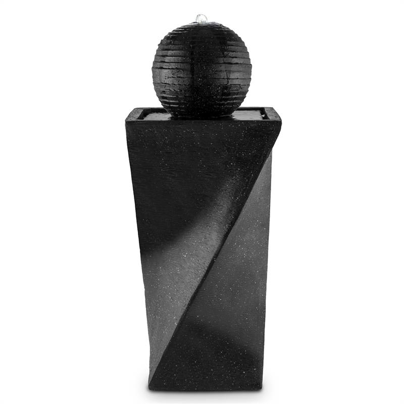 Blumfeldt Schönbrunn, solárna fontána, guľovitá, LED, 20 l/h, čadič – Obrázok 2