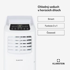 Klarstein Pure Blizzard 3 2G, mobilná klimatizácia 3 v 1, ventilátor, odvlhčovač vzduchu, 7 000 BTU/808 W, biela
