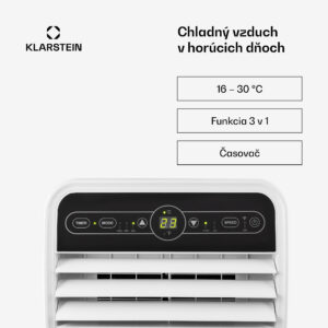 Klarstein Metrobreeze 9 New York City, mobilná klimatizácia, 9 000 BTU/2,6 kW, časovač, biela