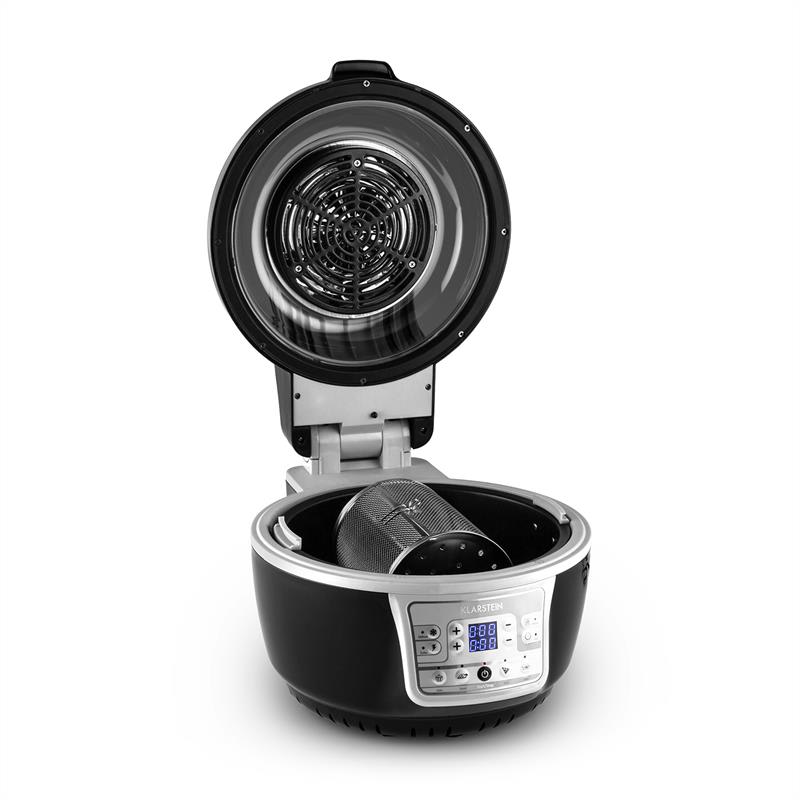 Klarstein VitAir Turbo, teplovzdušná fritéza, 1400 W, 9 l, sivo-čierna