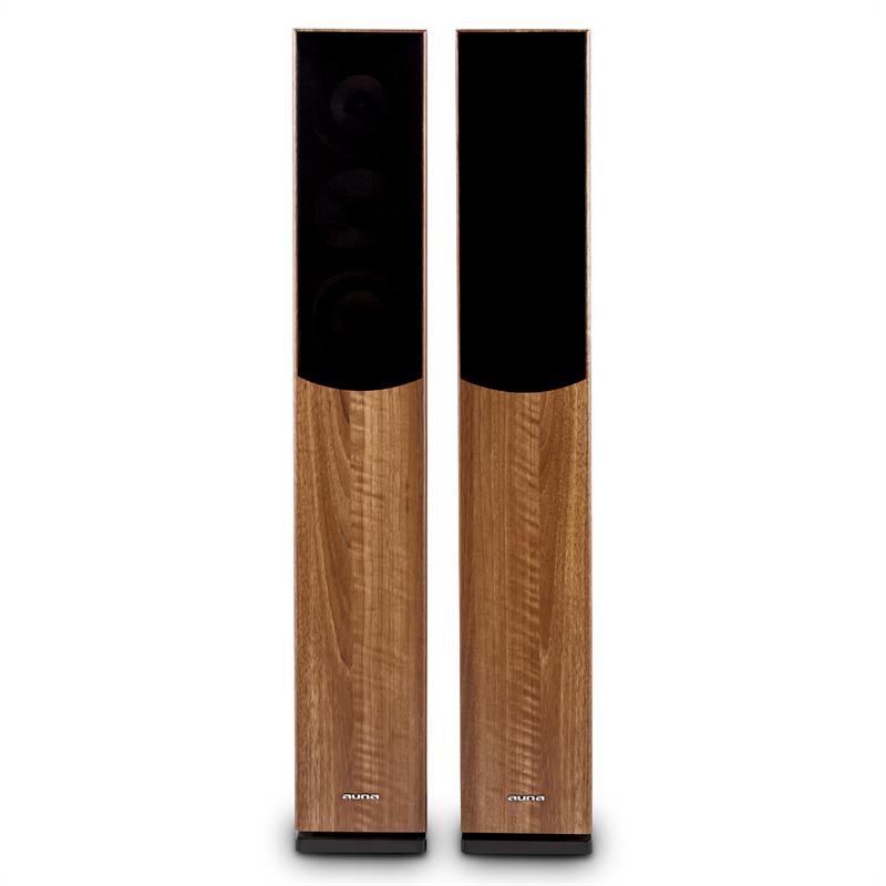 Auna Linie 501 FS WN, 280W, dvojica stojacich vežovitých reproduktorov, pasívne, orech – Obrázok 2