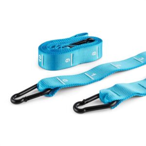 Capital Sports Addic, nylónový popruh, pás, 2 kusy, sada, karabínový hák, súťažný štandard, modrý