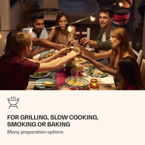 Klarstein Princesize, kamado gril, keramický, 11", údenie, BBQ, pomalé varenie, červený