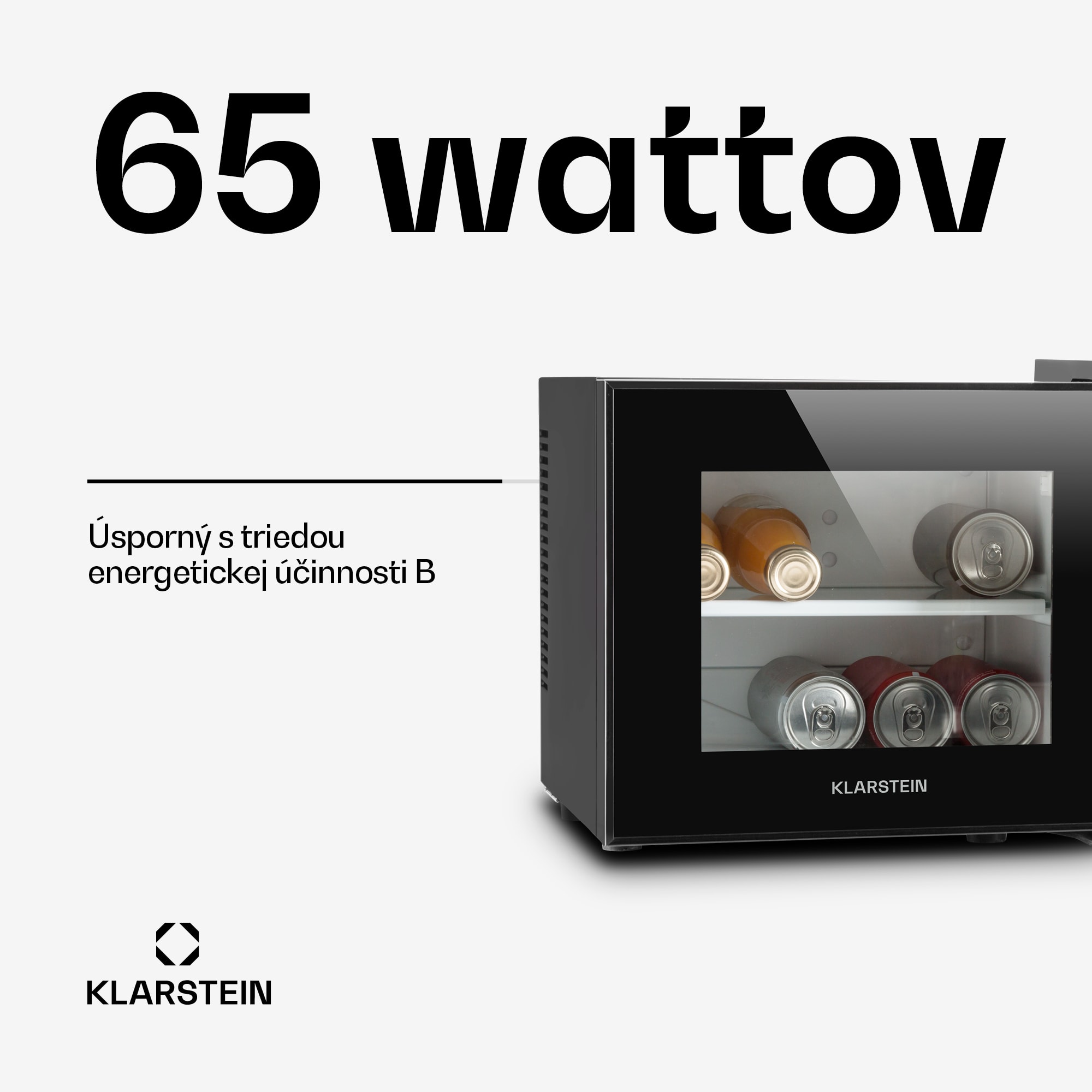 Klarstein Frosty, mini chladnička, 10 l, energet. trieda B, 65 W, čierna – Obrázok 2