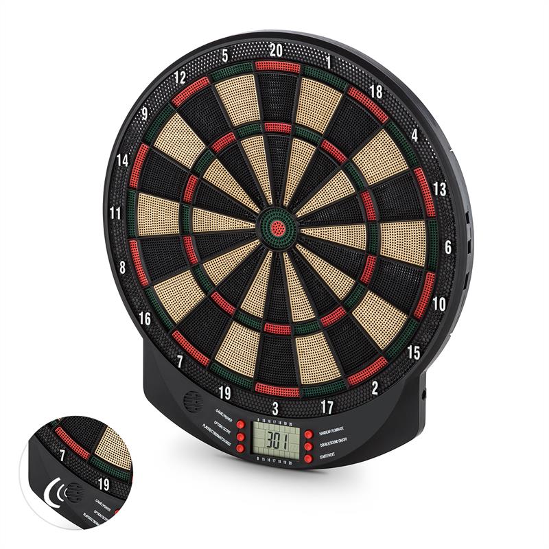 KLARFIT Dartomat, terč na šípky, mäkký hrot, 26 hier, zvuk – Obrázok 5