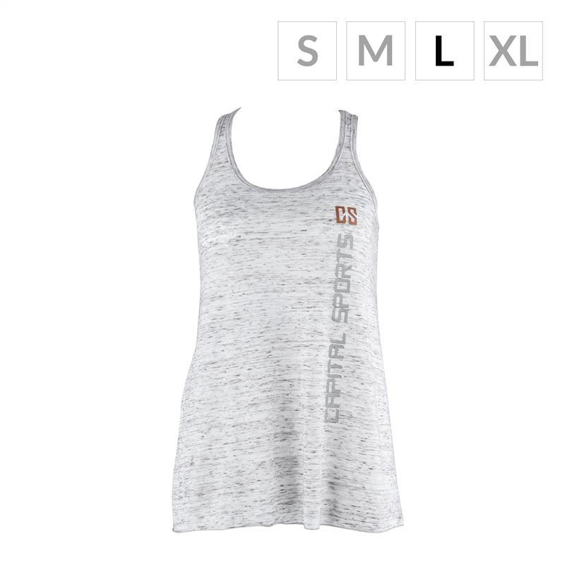 Capital Sports tréningové tielko pre ženy, biele mramorované, veľkosť L