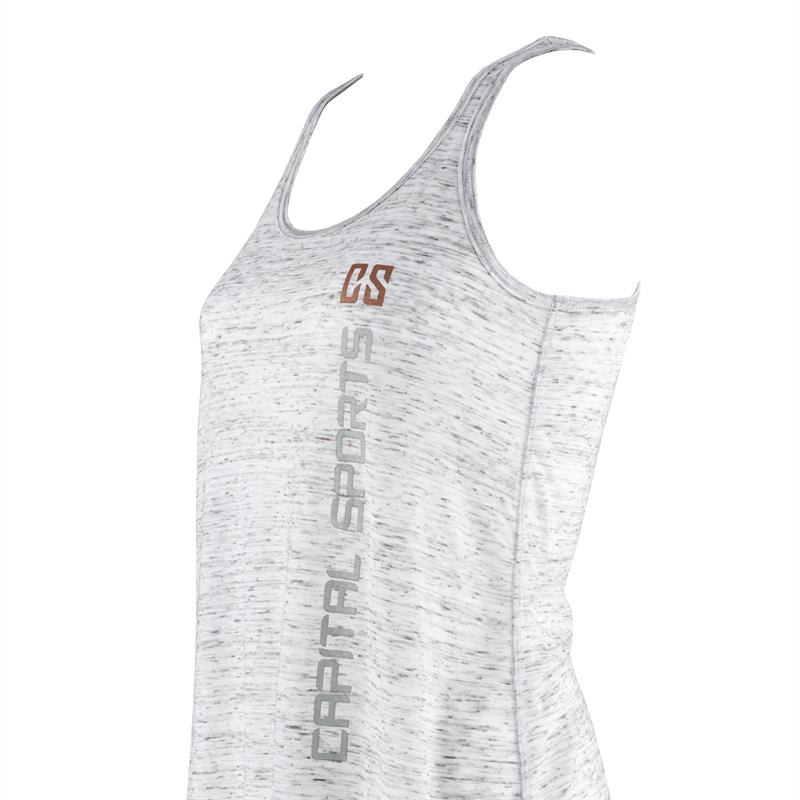 Capital Sports tréningové tielko pre ženy, biele mramorované, veľkosť L – Obrázok 4