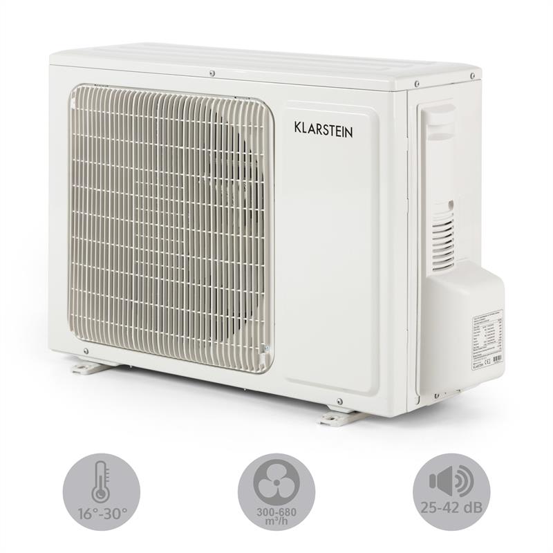 Klarstein Windwaker B 12, split klimatizácia, inverter split, 12000 BTU, A++, diaľkový ovládač, biela – Obrázok 2