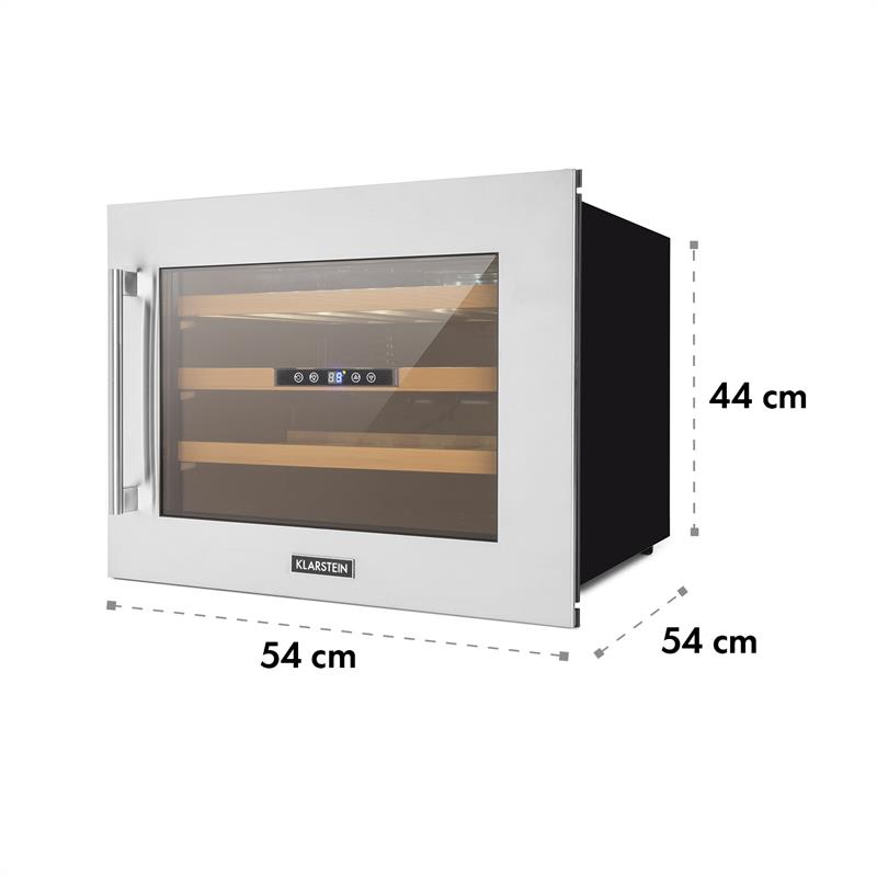 Klarstein Vinsider 24D, vstavaná vinotéka, 24 fliaš, nehrdzavejúca oceľ – Obrázok 5