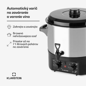 Klarstein Biggie Small, zavárací hrniec, 16 l, 2000 W, nehrdzavejúca oceľ