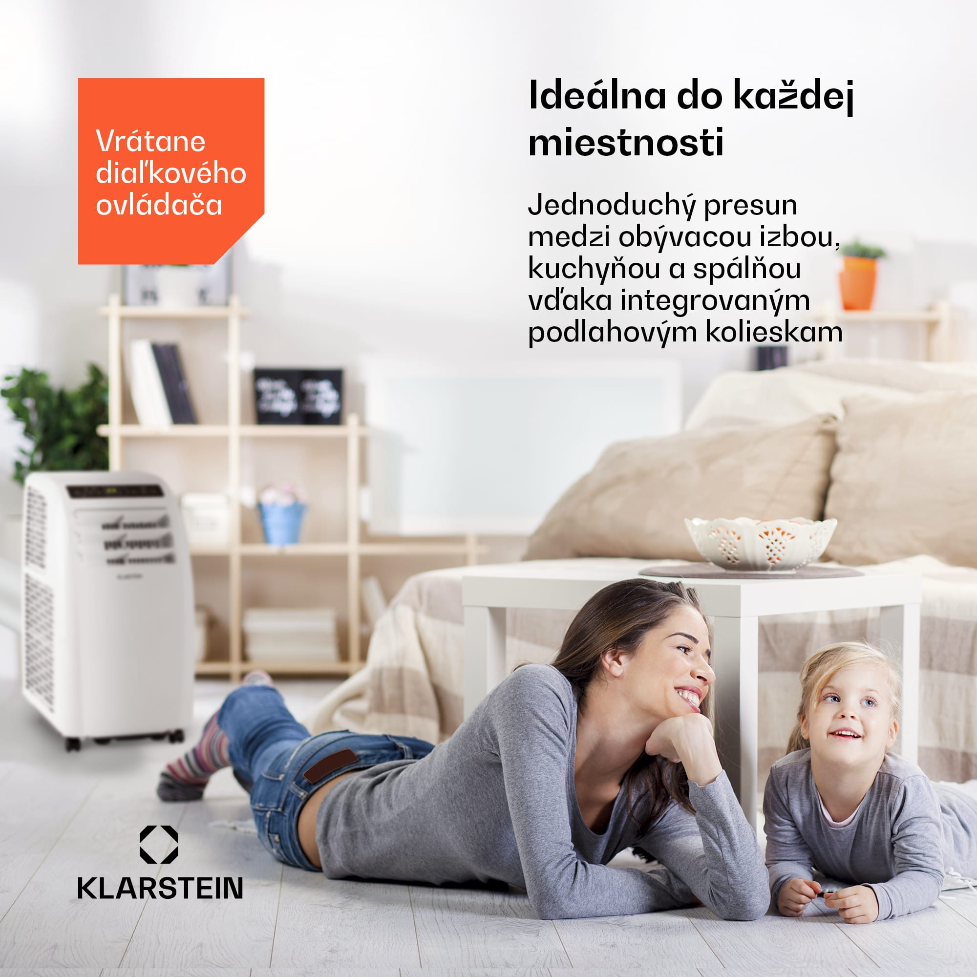 Klarstein Metrobreeze Rom, mobilná klimatizácia, 10 000 BTU, A+, diaľkový ovládač, biela – Obrázok 3