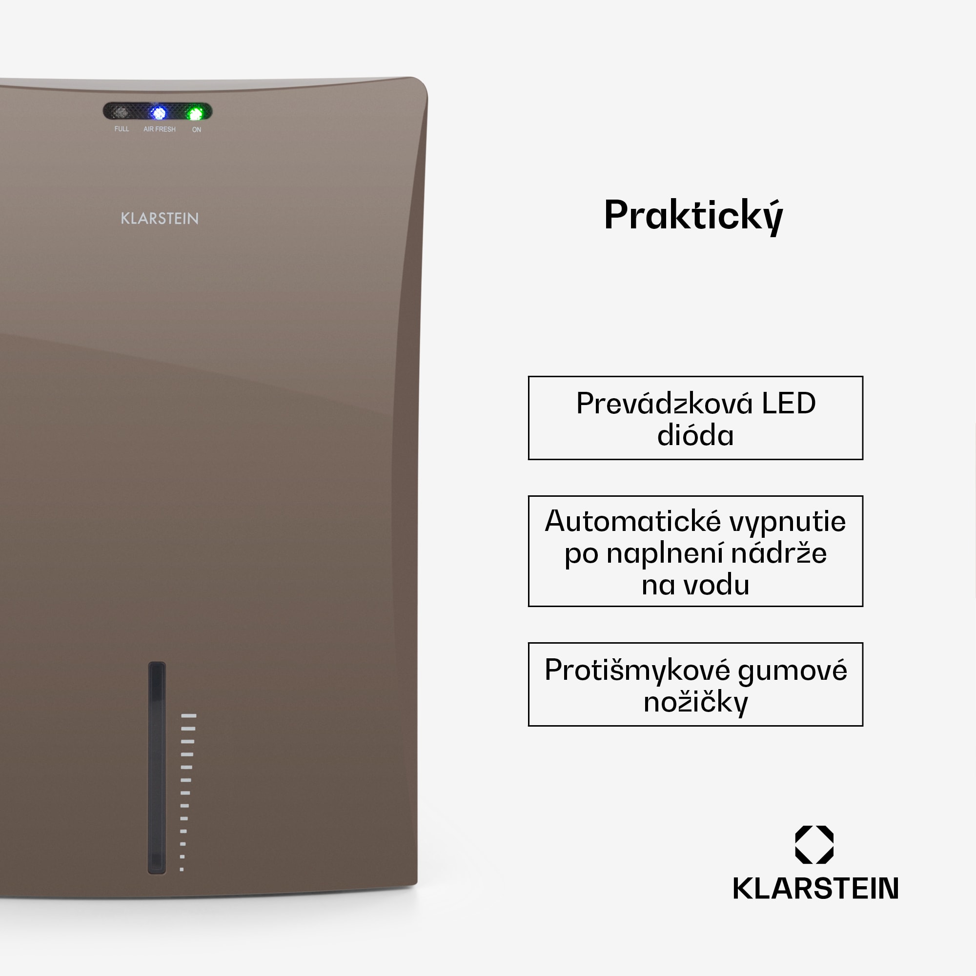 Klarstein Drybest 2000 2G, odvlhčovač vzduchu, ionizátor, 700 ml/d, 70 W, hnedá – Obrázok 3