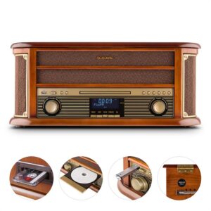 Auna Belle Epoque 1908 DAB, retro stereo systém, gramofón, DAB+