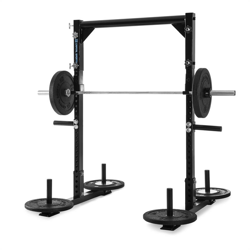 Capital Sports Yoketar Yoke posilňovací stojan, 50 mm tŕne na kotúče, 2 x J-Cup, oceľ, čierna – Obrázok 2