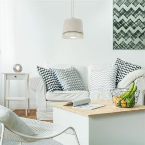 Loocida Sonnenstein Studie 32, betónová visiaca lampa, závesná lampa, priemyselný dizajn