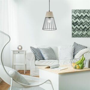 Loocida Sonnenstein Studie 78, betónová visiaca lampa, závesná lampa, betón & oceľ