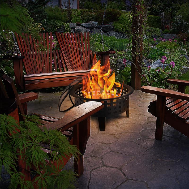 Blumfeldt Boston, ohnisko, misa na oheň, Ø 60 cm, oceľ, čiernené – Obrázok 3