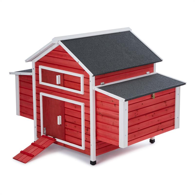 OneConcept Villa Hahnenkamm, kurín, 6 hniezd, 157 x 113 x 100 cm, drevo – Obrázok 4