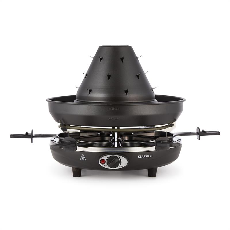 Klarstein Taste Volcano, raclette gril, 1500 W, tatársky gril, 8 osôb – Obrázok 3