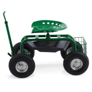 Waldbeck Park Ranger, záhradný vozík, 130 kg, pojazdný, odkladací priestor, oceľ, zelený