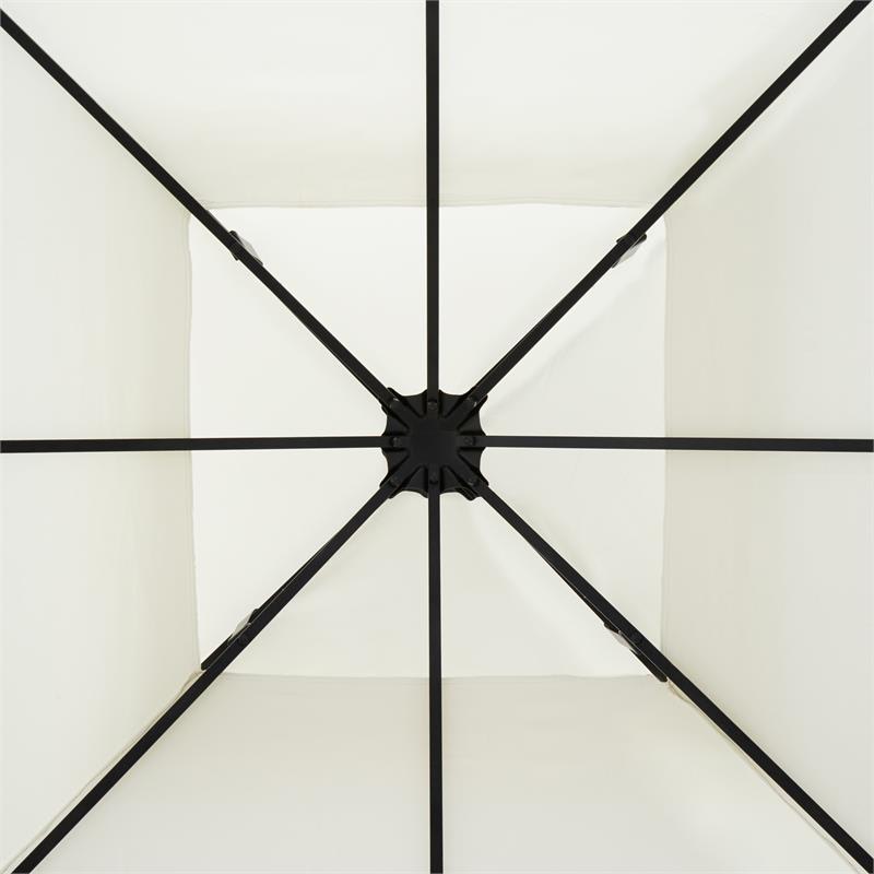 Blumfeldt Odeon Beige, záhradný altánok, 3 x 3 m, oceľ, polyester, svetlobéžový – Obrázok 3