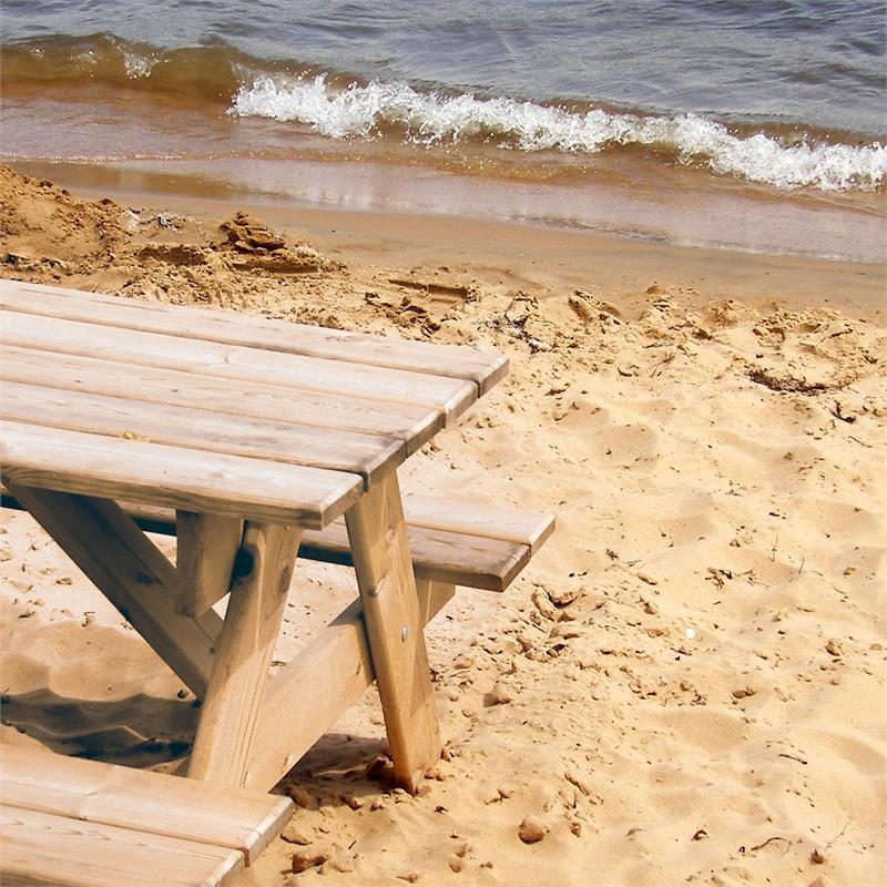 Blumfeldt Picknicker 180, piknikový stôl, záhradný set, 32 mm, borovicové drevo – Obrázok 2