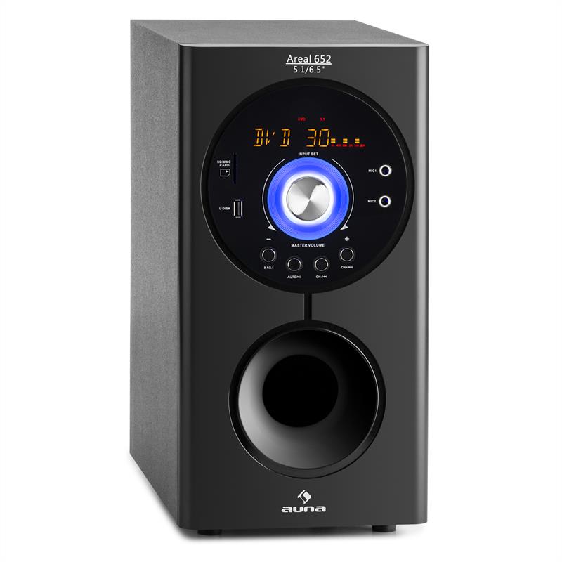 Auna Areal 652 5.1-kanálový surround systém 145W RMS bluetooth USB SD AUX – Obrázok 3