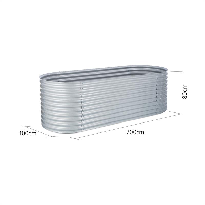 Blumfeldt High Grow, vyvýšený záhon, 2.0 m, pozinkovaný hliník, strieborný – Obrázok 4