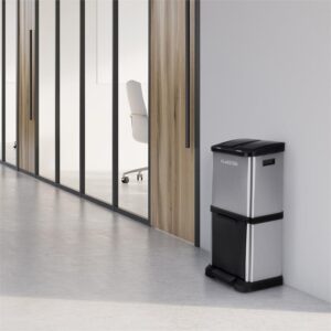 Klarstein Ökosystem² odpadkový kôš triedič odpadkov 30l (1 x15 l, 2x7,5 l) PE ušľachtilá oceľ