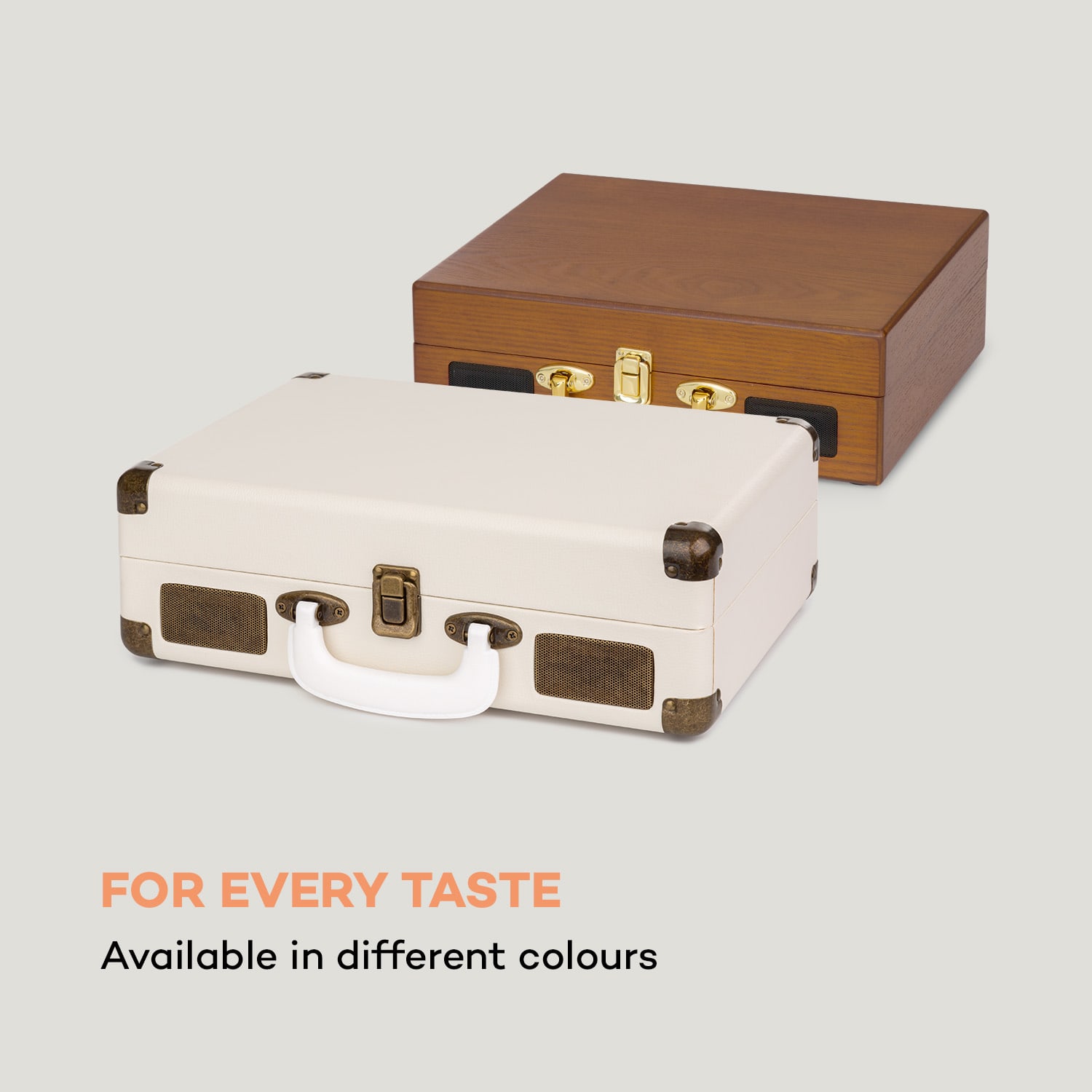 Auna Nostalgy by Peggy Sue retro gramofón platne USB AUX krémová/vzhľad mosadze – Obrázok 4