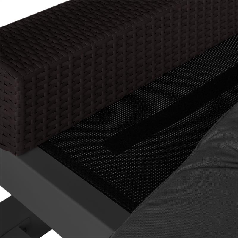 Blumfeldt Eremitage, luxusná záhradná hojdačka, 236 x 180 x 210 cm, tmavosivá/čierna – Obrázok 5