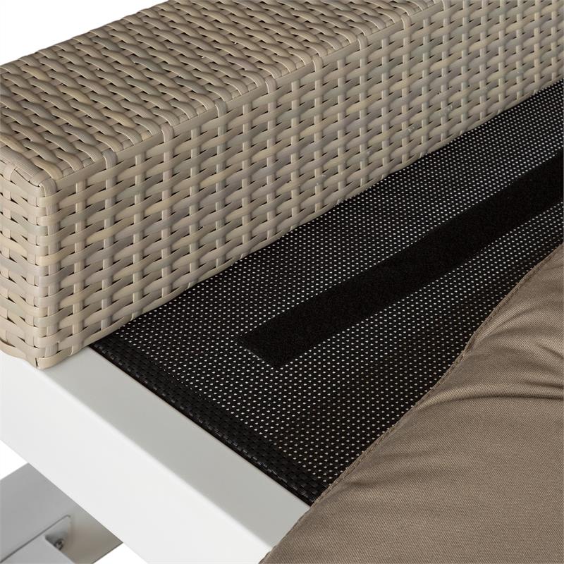 Blumfeldt Eremitage, luxusná záhradná hojdačka, 236 x 180 x 210 cm, biela/hnedosivá – Obrázok 4