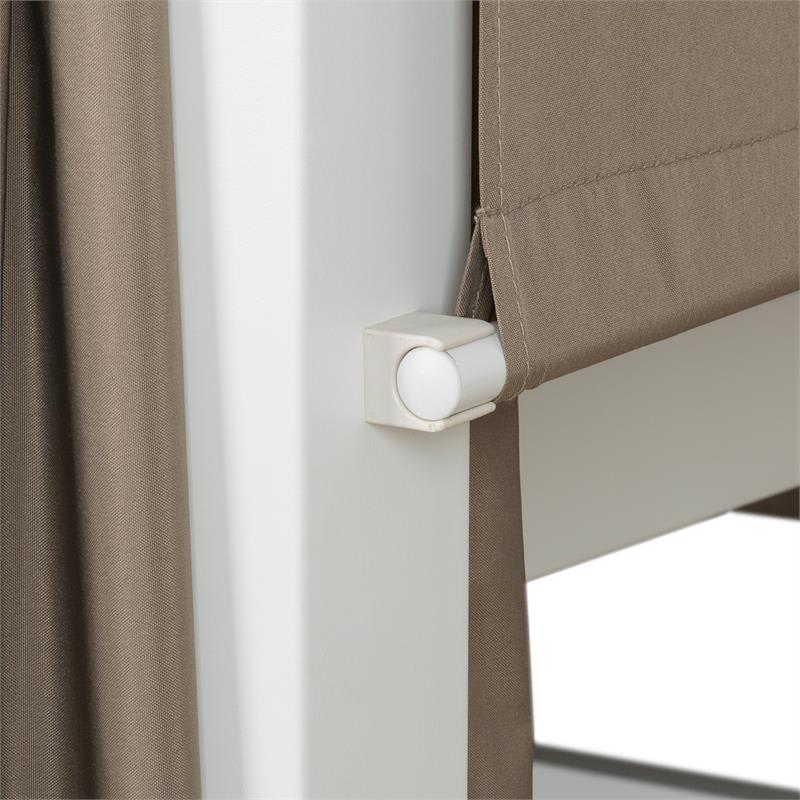 Blumfeldt Eremitage, luxusná záhradná hojdačka, 236 x 180 x 210 cm, biela/hnedosivá – Obrázok 5