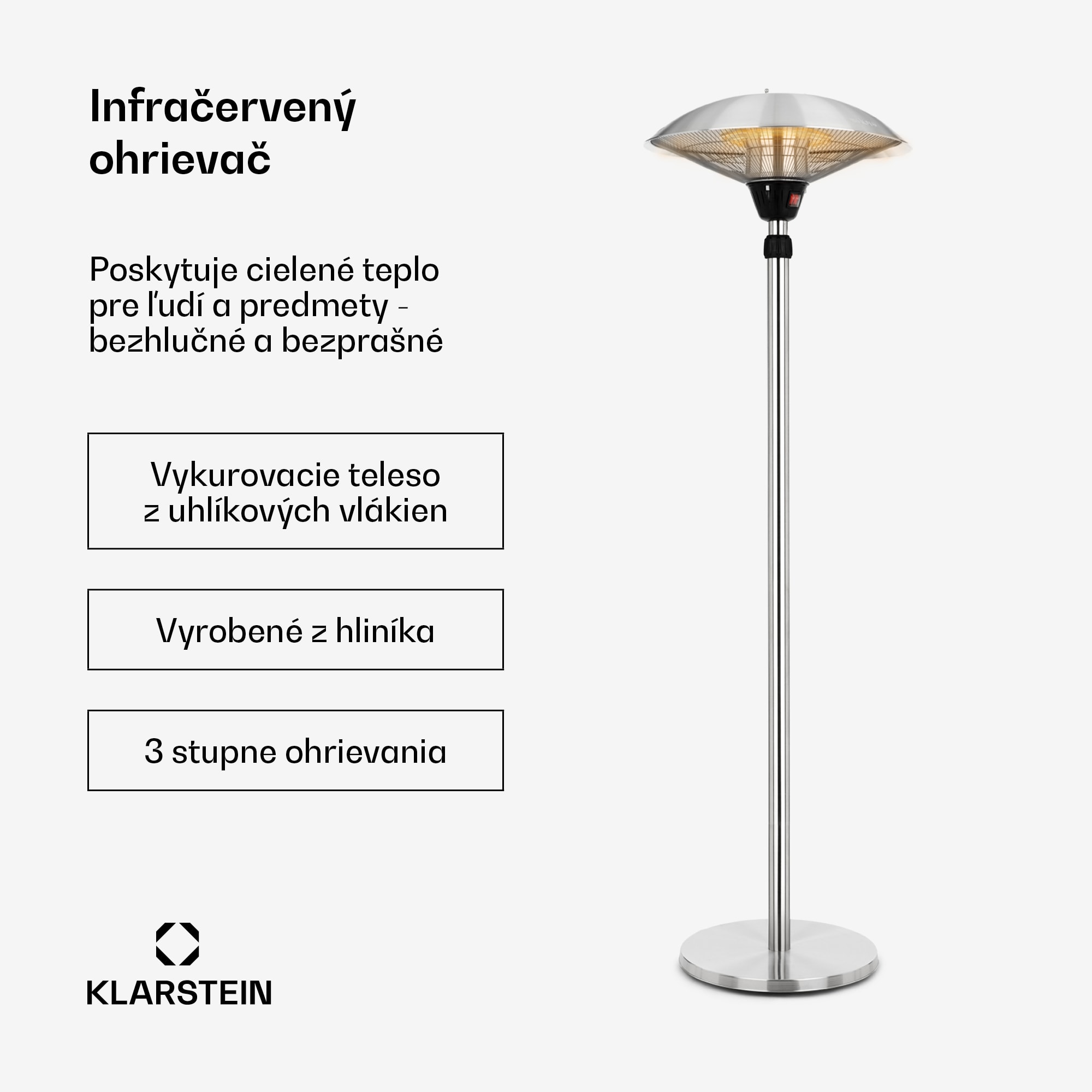 Blumfeldt Heat Guard, infračervený sálavý ohrievač, 2100 W, IP44, výškovo nastaviteľný, IR ComfortHeat