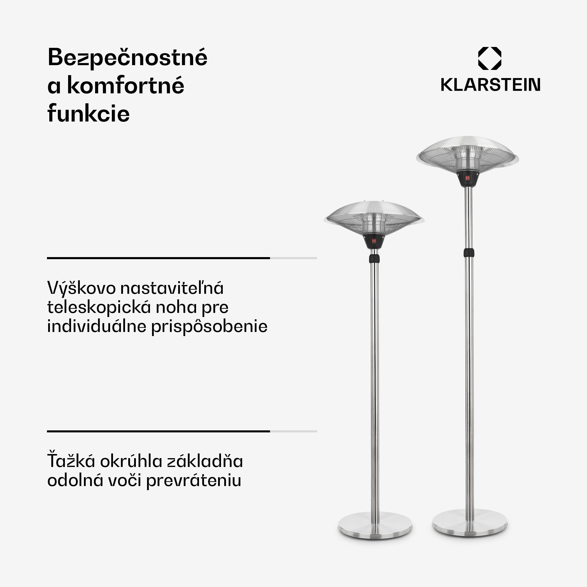 Blumfeldt Heat Guard, infračervený sálavý ohrievač, 2100 W, IP44, výškovo nastaviteľný, IR ComfortHeat – Obrázok 5